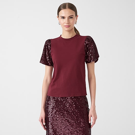 RM Rebecca Minkoff Womens Round Neck Short Sleeve T-Shirt