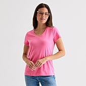 St. John's Bay Womens V Neck Short Sleeve T-Shirt