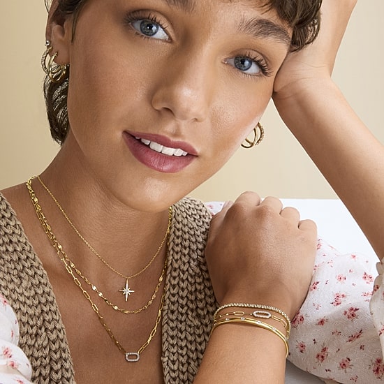 Yes, Please! Womens Lab Created White Sapphire Sterling Silver Round 3 Pair Earring Set