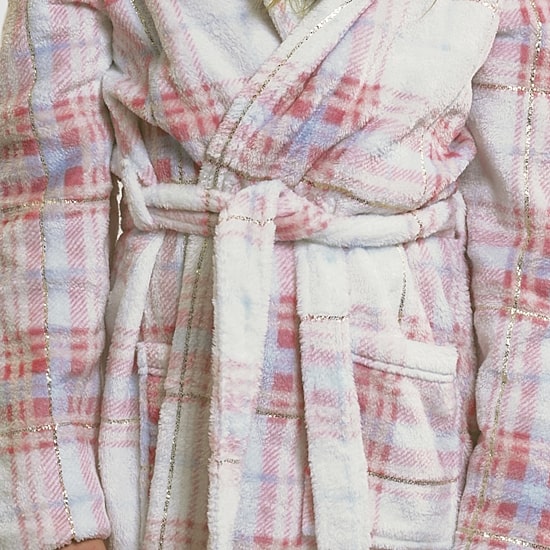 Dream Big Peace Out Little & Big Kid Girls Mid Length Long Sleeve Robe