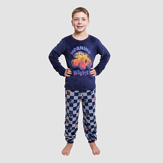 Dream Big Peace Out Little & Big Kid Boys Plush Crew Neck Long Sleeve 2-pc. Pajama Set