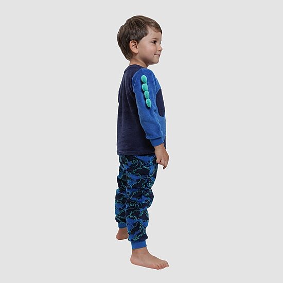 Dream Big Peace Out Toddler Boys Plush Crew Neck Long Sleeve 2-pc. Pajama Set