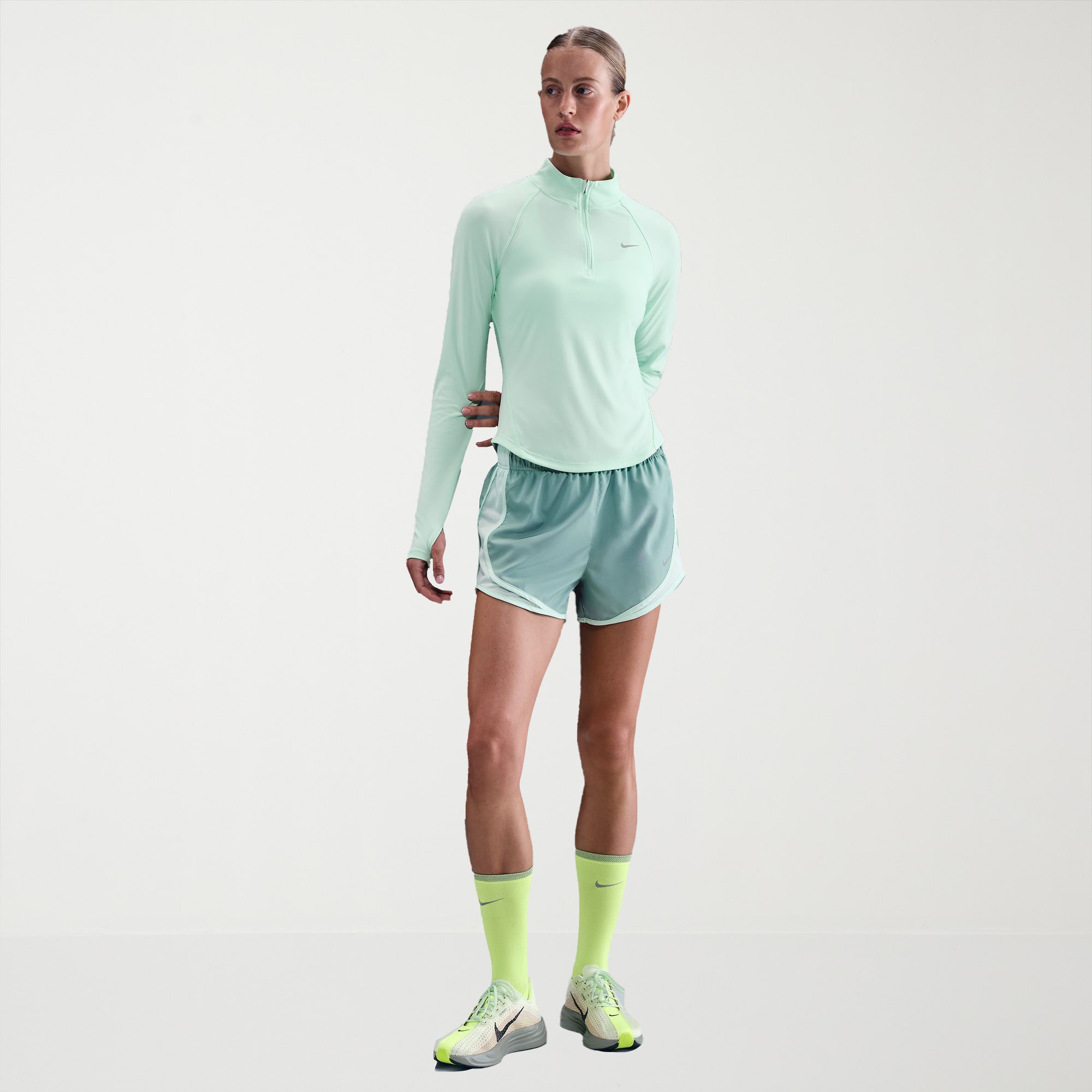 Nike Womens 3" Mid Rise Moisture Wicking Running Short