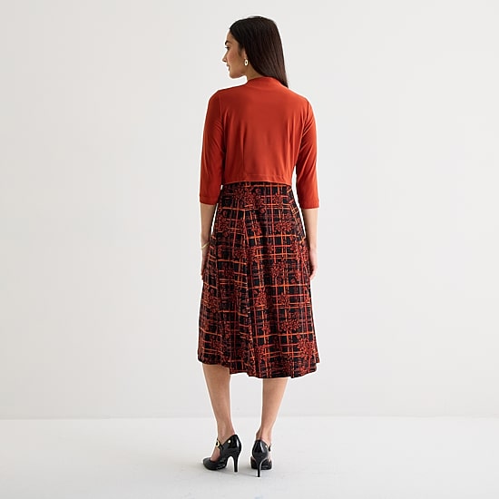 Danny & Nicole Womens Floral Midi Jacket Dress