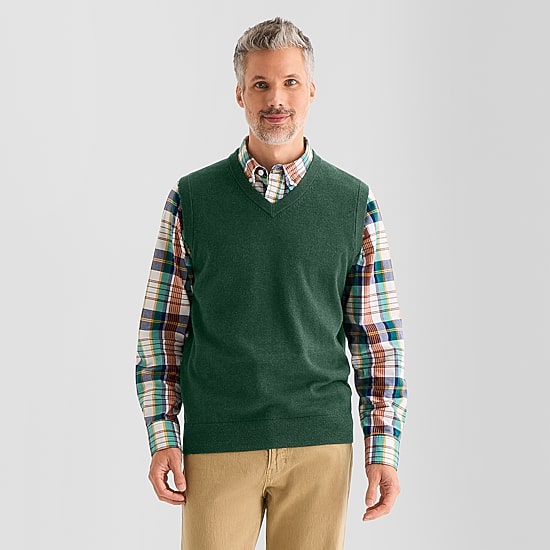 St. John's Bay Fine Gauge Mens V Neck Sweater Vest