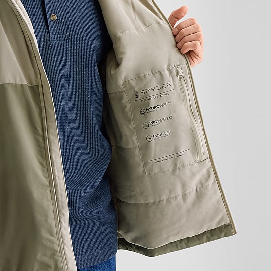 Spyder Mens Hooded Midweight Utility Jacket