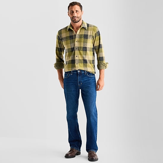mutual weave Cozy Knit Mens Long Sleeve Regular Fit Button-Down Shirt