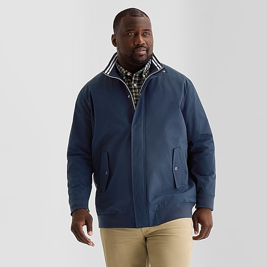 St. John's Bay Harrington Golf Mens Big and Tall Bomber Jacket