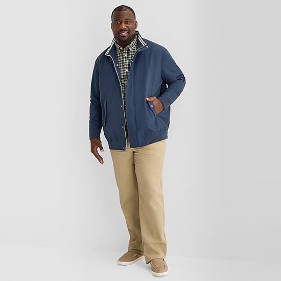 St. John's Bay Harrington Golf Mens Big and Tall Bomber Jacket