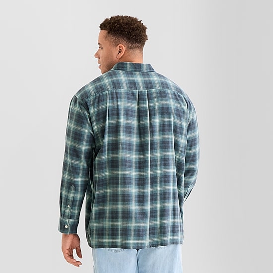 Arizona Mens Long Sleeve Boxy Fit Flannel Shirt