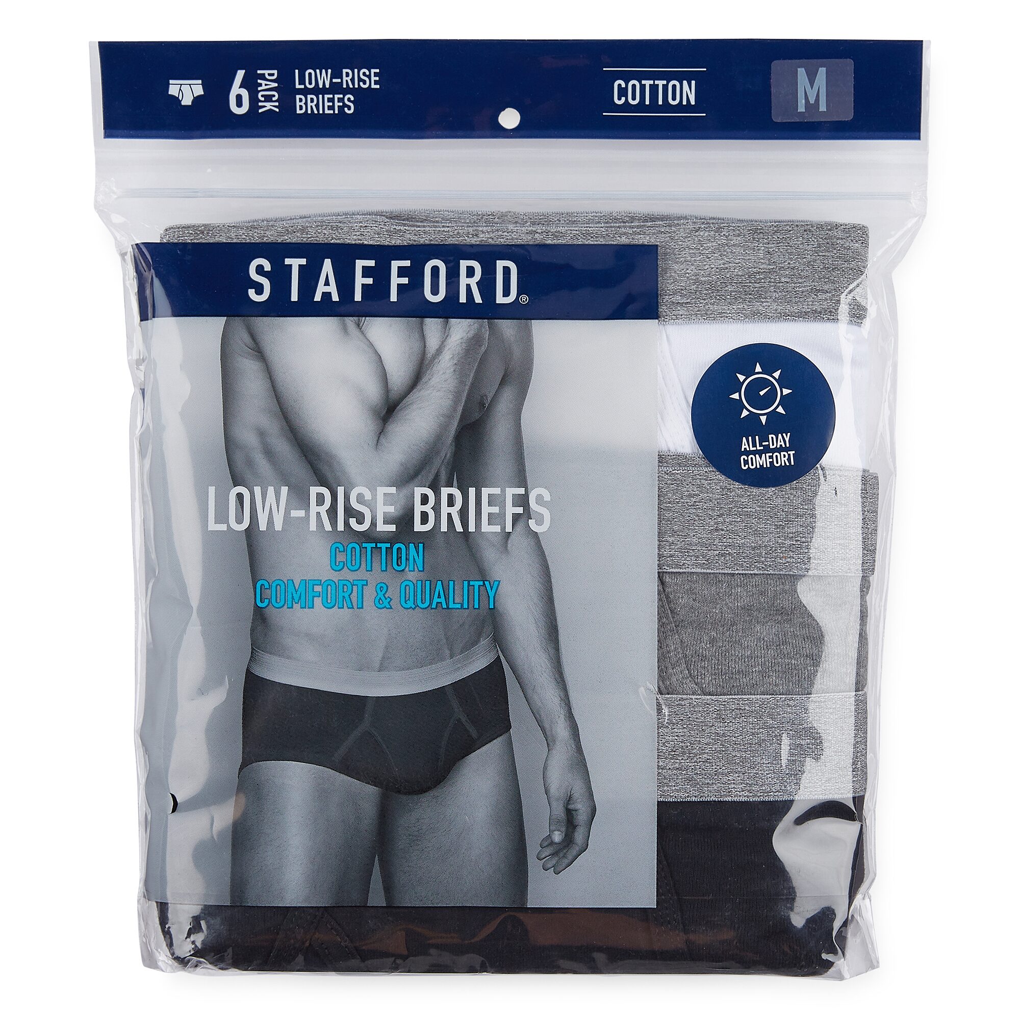 Stafford Low-Rise Mens 6 Pack Briefs 325616
