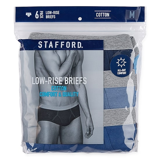 Stafford Low-Rise Mens 6 Pack Briefs 325616