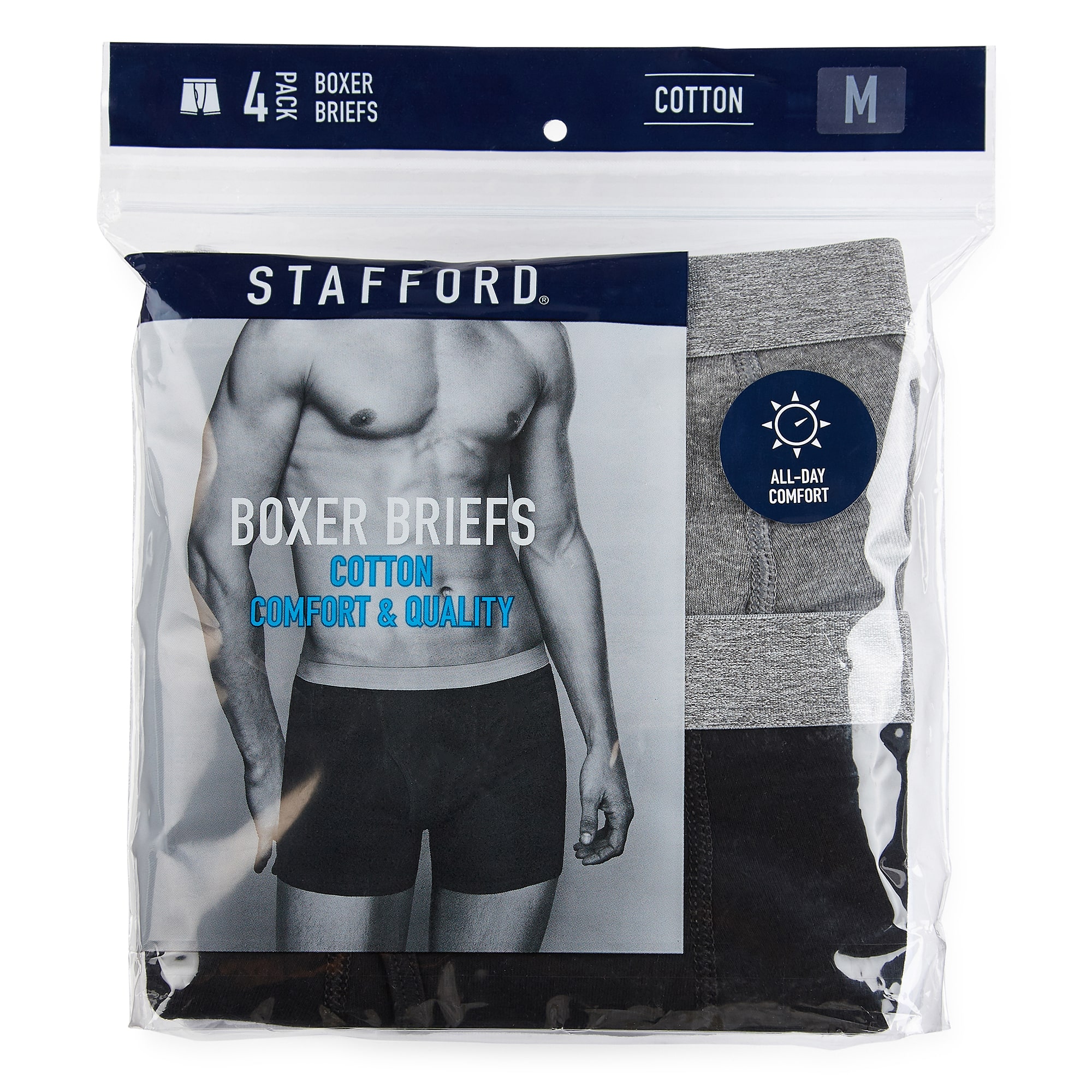 Stafford Mens 4 Pack Boxer Briefs 302866