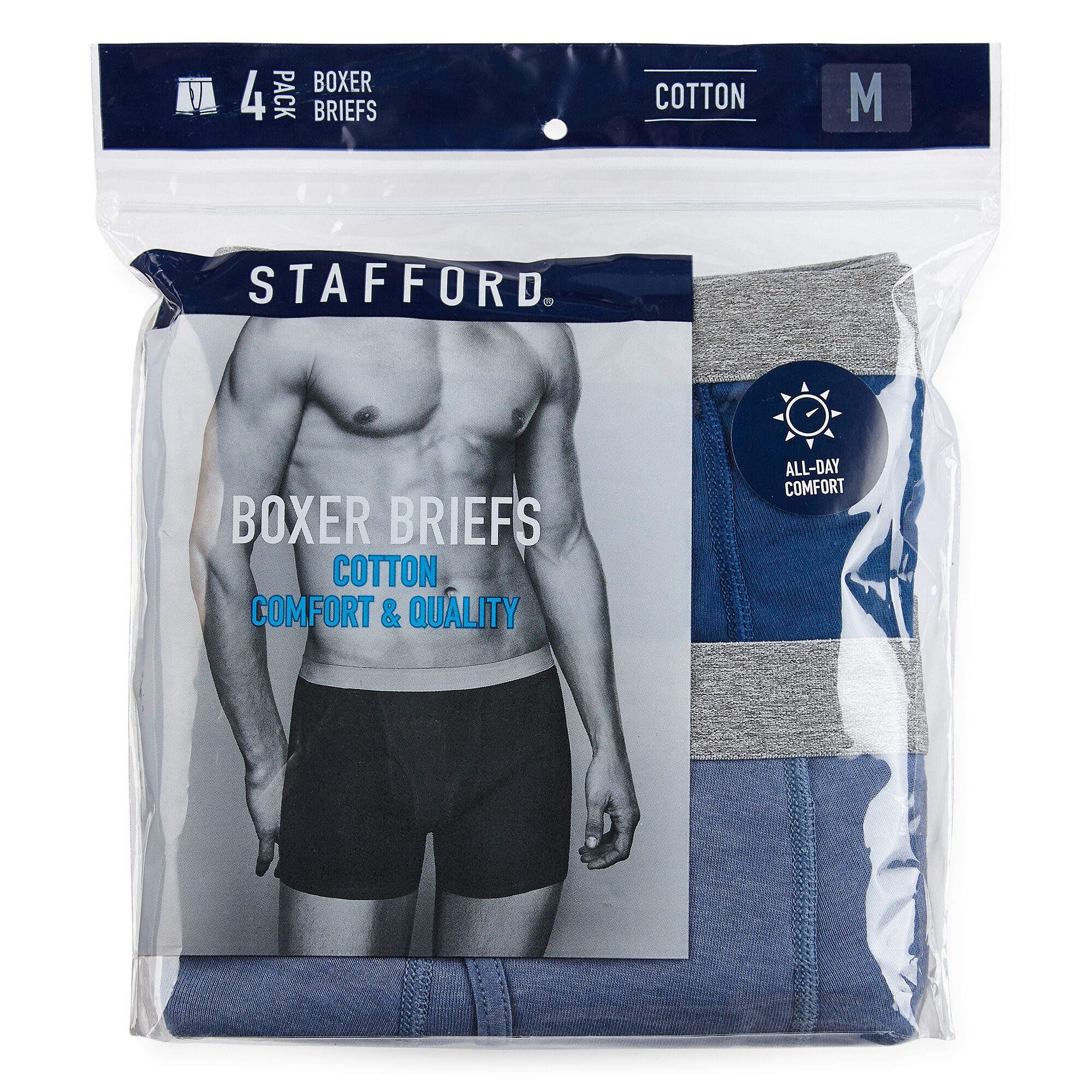 Stafford Mens 4 Pack Boxer Briefs 302866