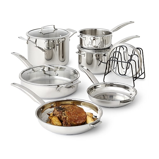 Cuisinart Nesting Stainless Steel 11-Pc. Cookware Set