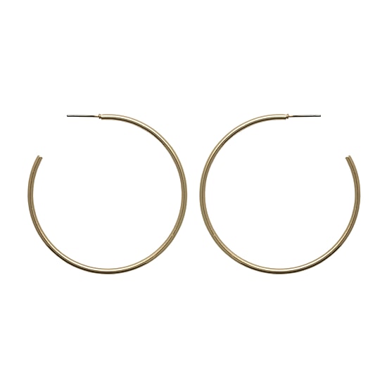 Bold Elements Thin Womens 51.6mm Hoop Earrings