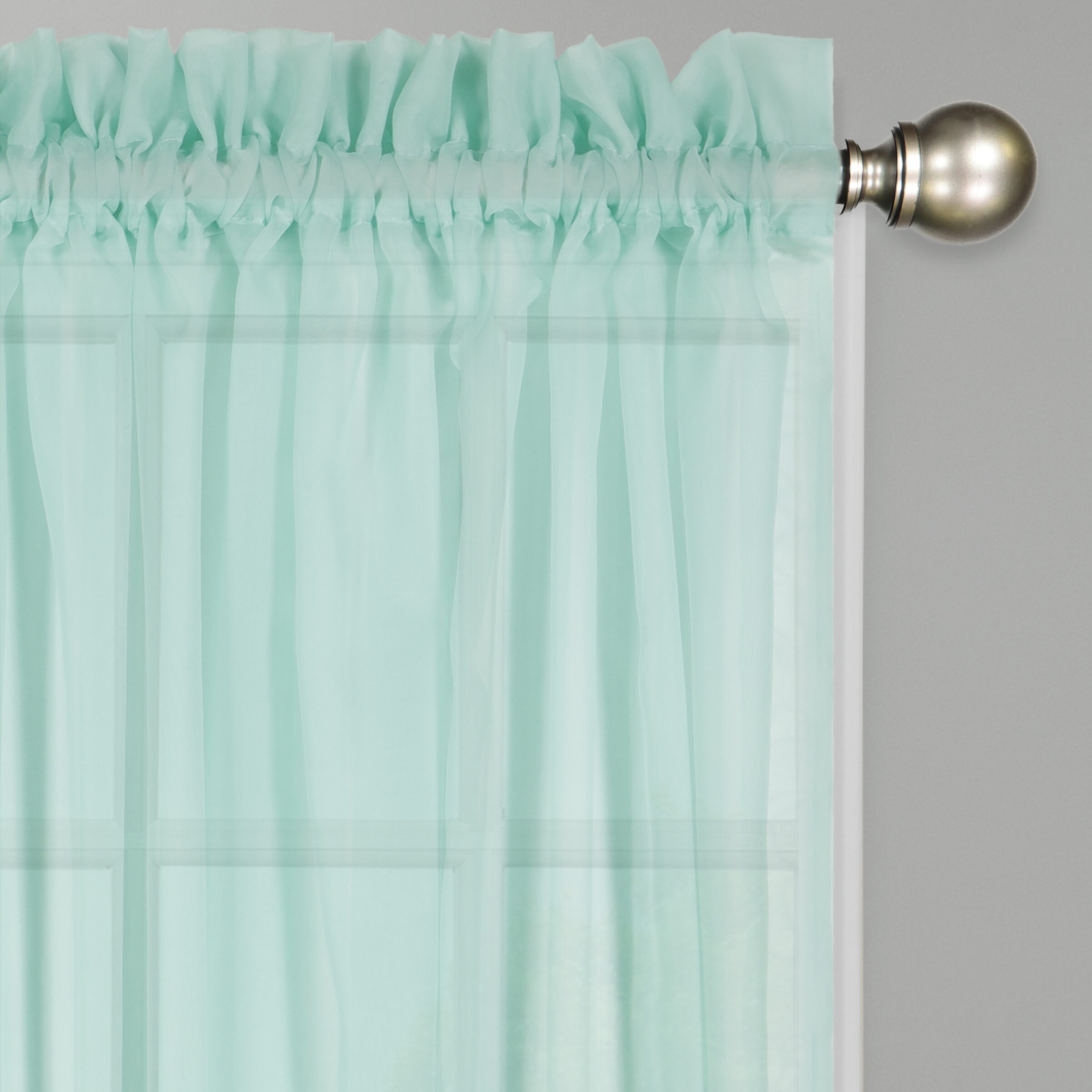 Eclipse Victoria Voile Rod Pocket Sheer Set of 2 Curtain Panel