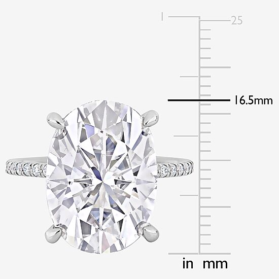Womens 8 Ct.T.W. Lab Created White Moissanite 10K Gold Engagement Ring