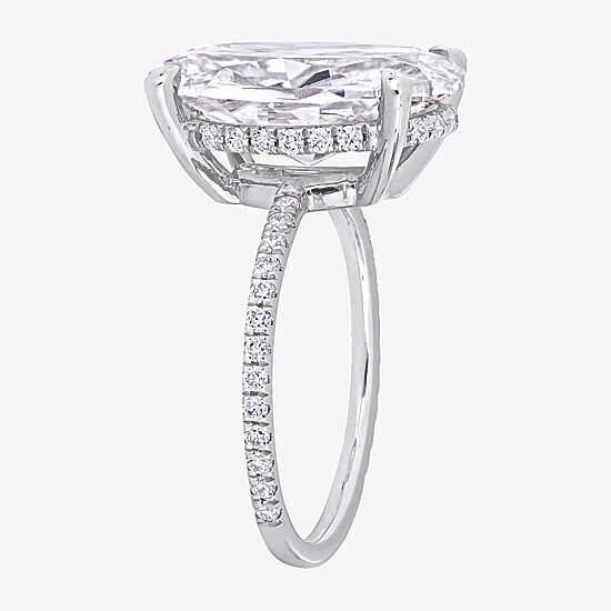 Womens 8 Ct.T.W. Lab Created White Moissanite 10K Gold Engagement Ring