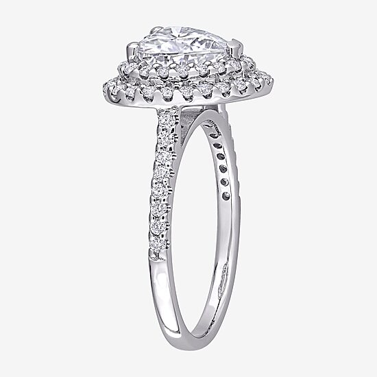 Womens 2 5/8 Ct. T.W. Lab Created White Moissanite 10K Gold Heart Engagement Ring