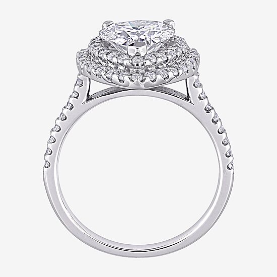 Womens 2 5/8 Ct. T.W. Lab Created White Moissanite 10K Gold Heart Engagement Ring