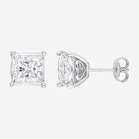 6 CT. T.W. Lab Created White Moissanite Sterling Silver 9mm Stud Earrings
