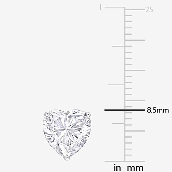 4 CT. T.W. Lab Created White Moissanite Sterling Silver 8.5mm Stud Earrings