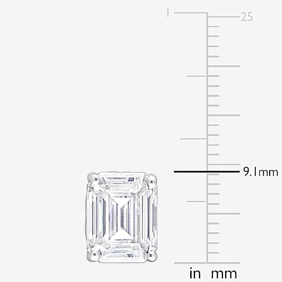 5 CT. T.W. Lab Created White Moissanite Sterling Silver 9.1mm Stud Earrings