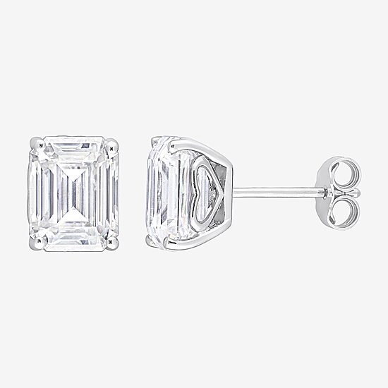 5 CT. T.W. Lab Created White Moissanite Sterling Silver 9.1mm Stud Earrings
