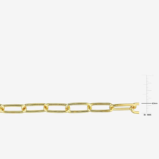 Womens 18K Gold Over Silver 20 Inch Link Necklace