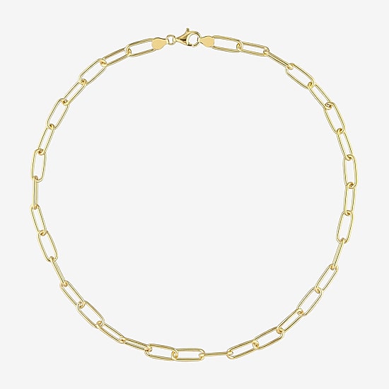 Womens 18K Gold Over Silver 20 Inch Link Necklace