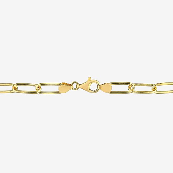 Womens 18K Gold Over Silver 20 Inch Link Necklace