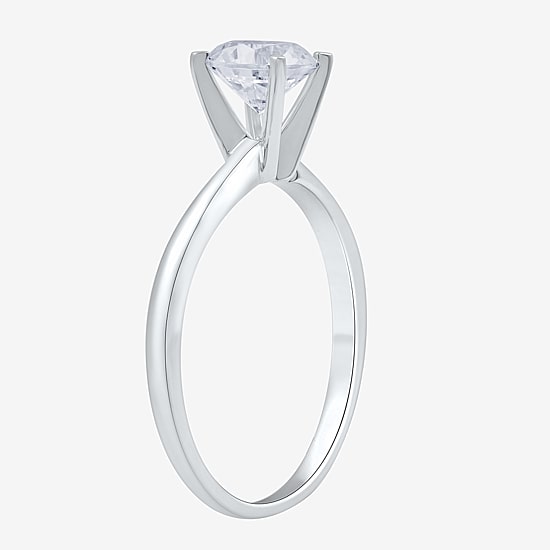 (F / VS2) Womens 1 CT. Lab-Grown White Diamond 14K Gold Round Solitaire Engagement Ring