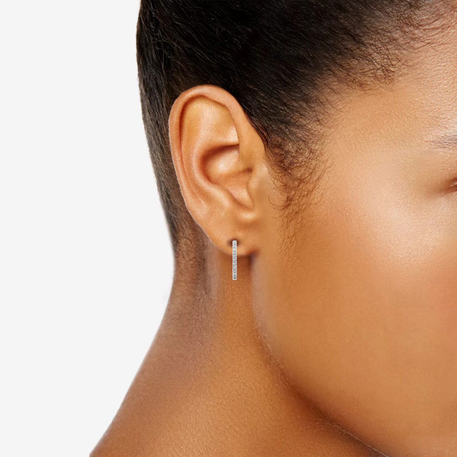 1 CT. T.W. Natural White Diamond 10K or 14K White, Yellow, or Rose Gold 22.5mm Hoop Earrings
