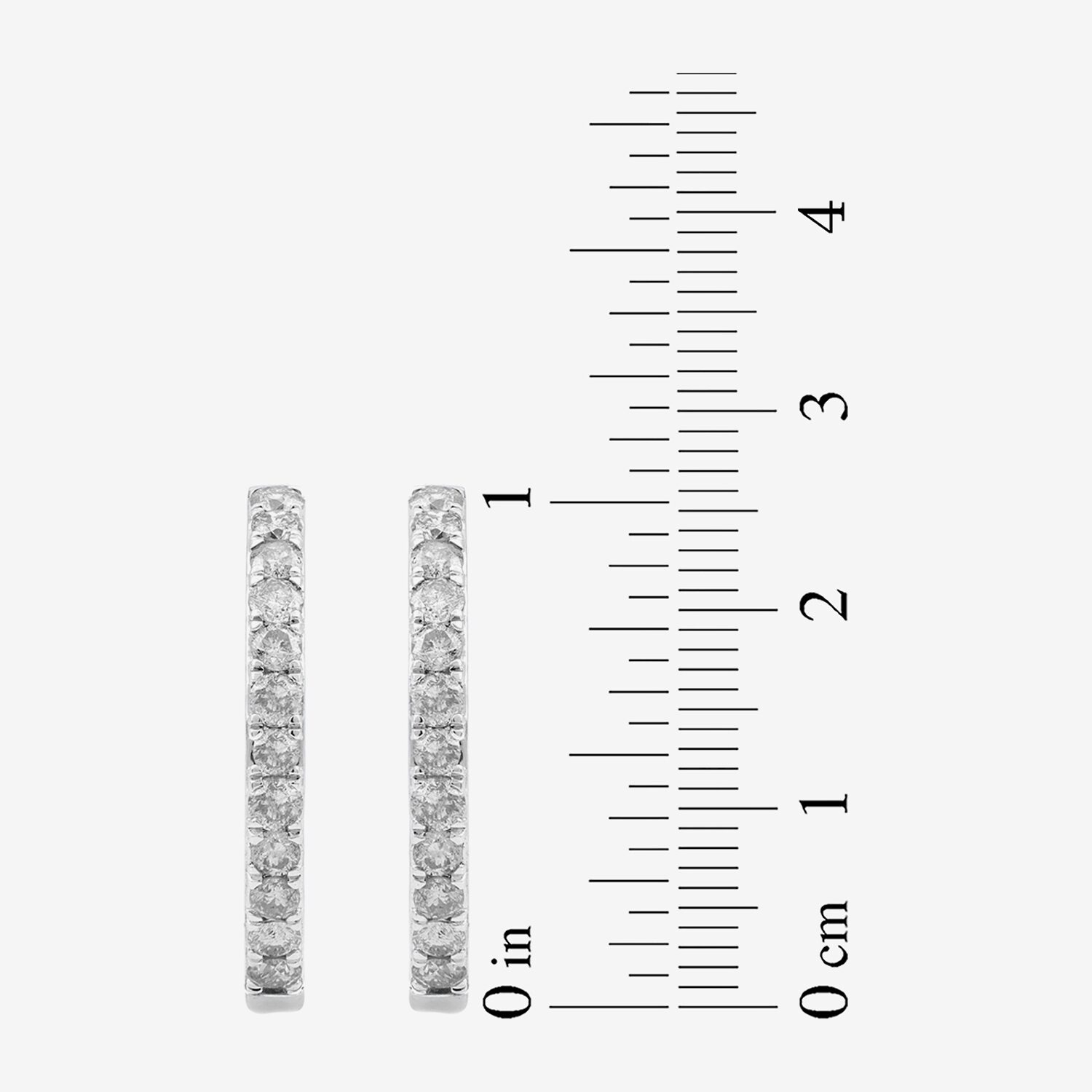 1 CT. T.W. Natural White Diamond 10K or 14K White, Yellow, or Rose Gold 22.5mm Hoop Earrings