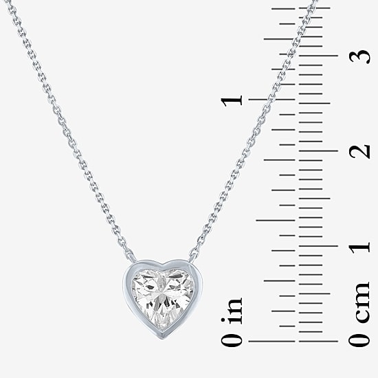 Diamond Addiction (G-H / Si2-I1) Womens 1 CT. T.W. Lab Grown White Diamond 14K Gold Heart 18 Inch Pendant Necklace