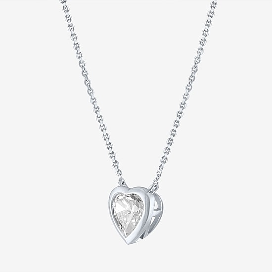 Diamond Addiction (G-H / Si2-I1) Womens 1 CT. T.W. Lab Grown White Diamond 14K Gold Heart 18 Inch Pendant Necklace
