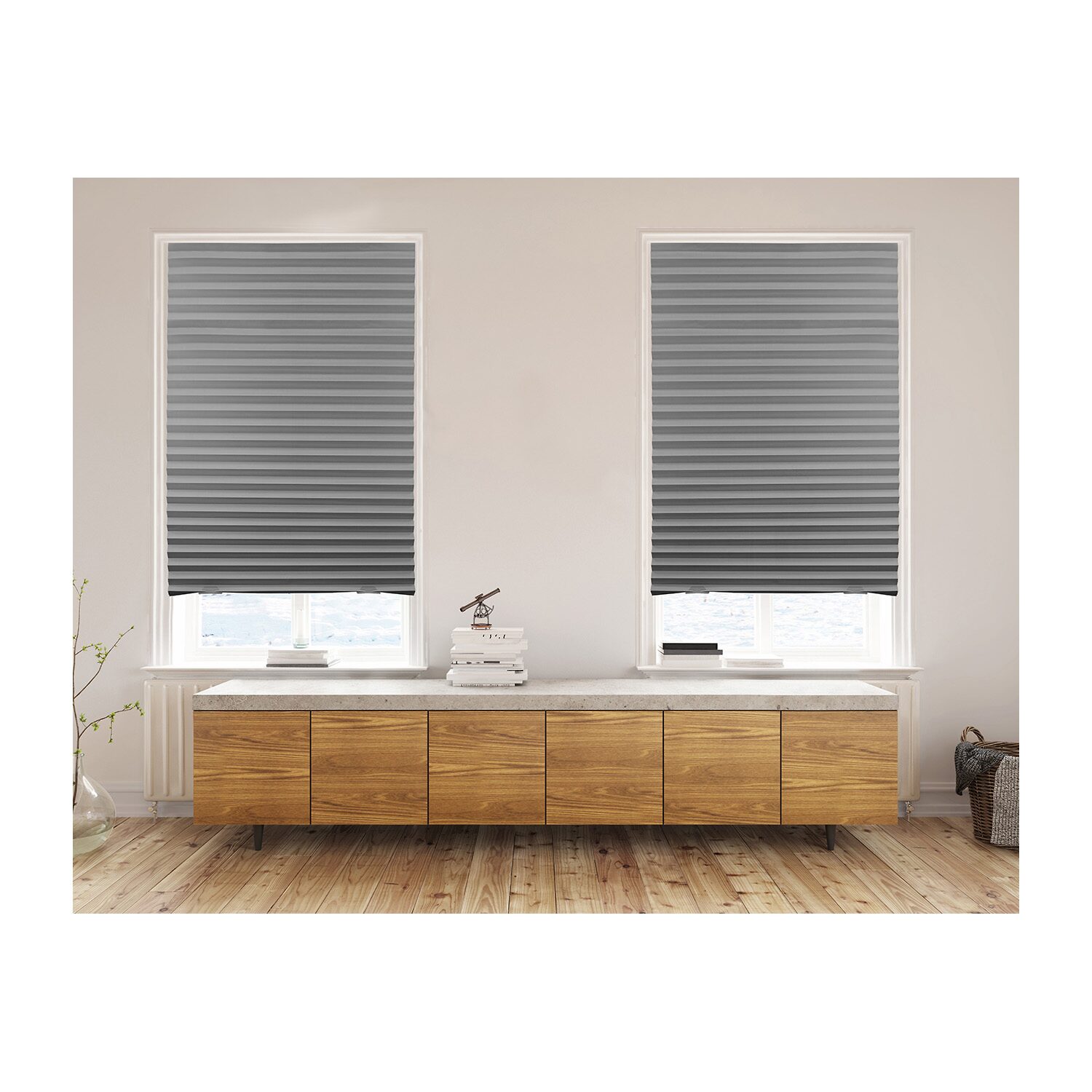 Lumi Home Furnishings Temporary Cordless Room Darkening Pleated Shade