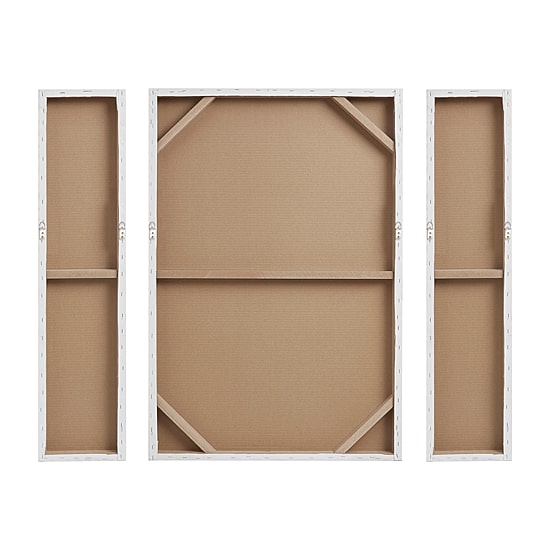 INK+IVY Silver Canvas 3-pc. Wall Art Set