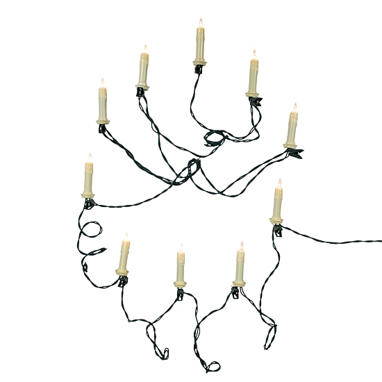 Kurt Adler Ul 10-Light White Clip-On Extended String Lights