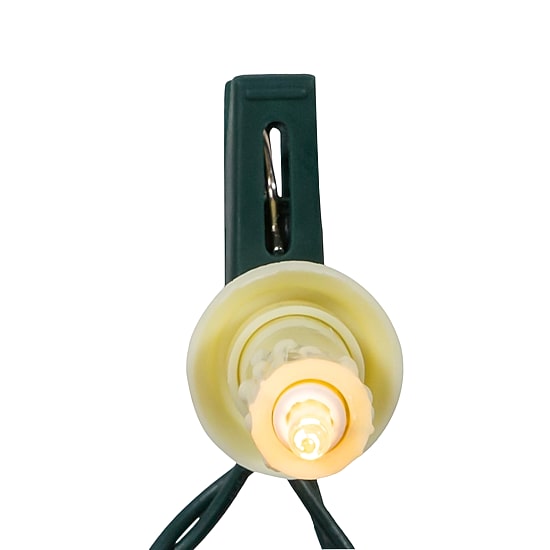 Kurt Adler Ul 10-Light White Clip-On Extended String Lights