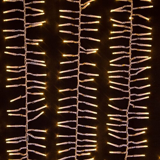 Kurt Adler 480 Light 15.7-Foot Warm White Led Cluster String Lights