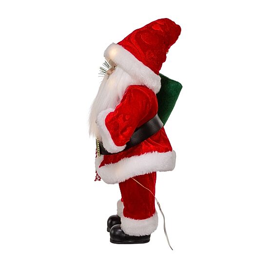 Kurt Adler 12in Battery-Operated Led Lighted Christmas Santa Figurine