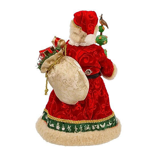 Kurt Adler 10.5-Inch Fabriché Musical 12 Days of Christmas Santa
