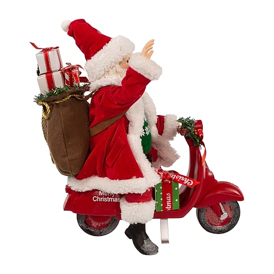 Kurt Adler 10-Inch Fabriché Santa on Scooter