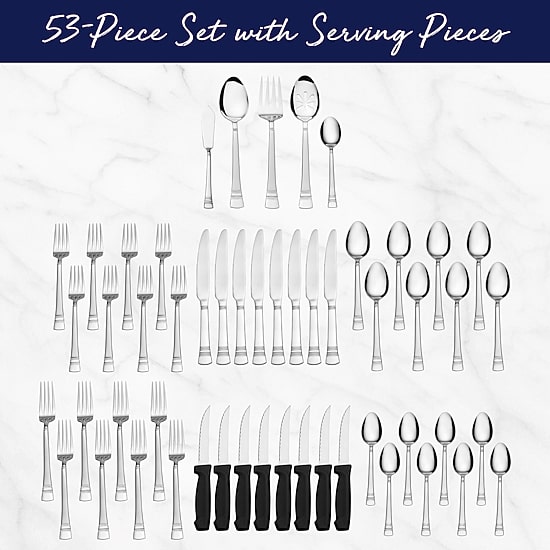 Pfaltzgraff Sapphire Bay 53-pc. Flatware Set