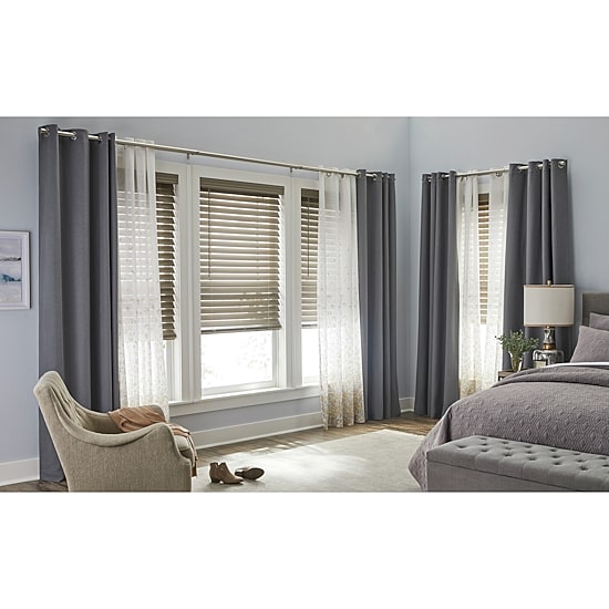 Fieldcrest Heritage Davina Solid Grommet Top Energy Saving 100% Blackout Single Curtain Panel