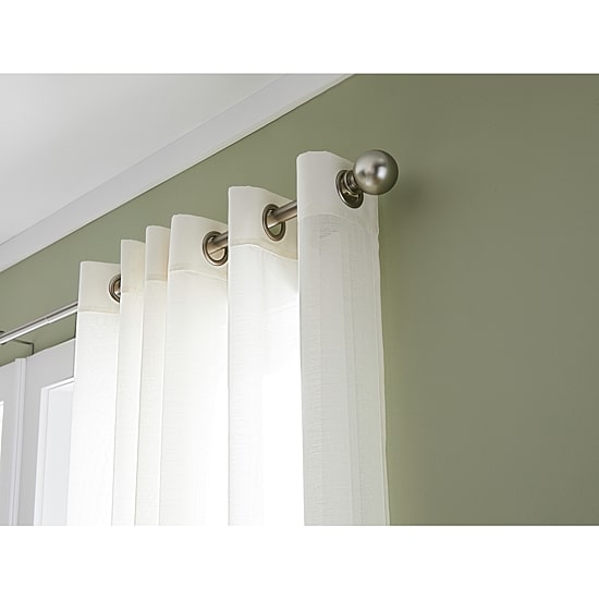Home Expressions Remy Solid Grommet Top Sheer Single Curtain Panel