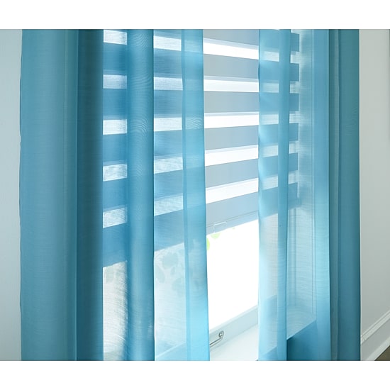 Home Expressions Remy Solid Grommet Top Sheer Single Curtain Panel