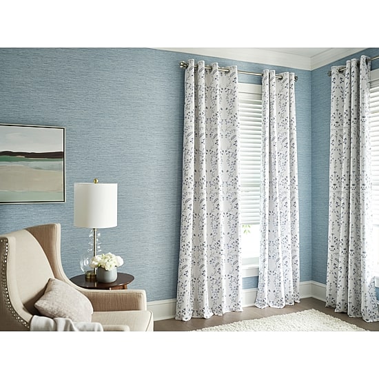 Fieldcrest Heritage Davina Vine Floral Grommet Top Energy Saving 100% Blackout Single Curtain Panel